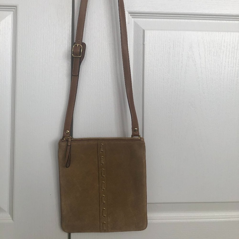 Coach Tan Suede Crossbody Bag